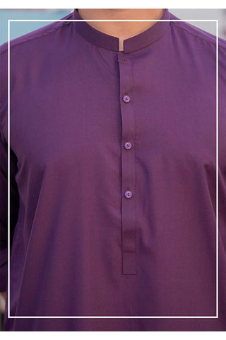 Dark-Purple blended Stitched Suit